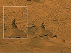 Fragment fotografie povrchu Marsu