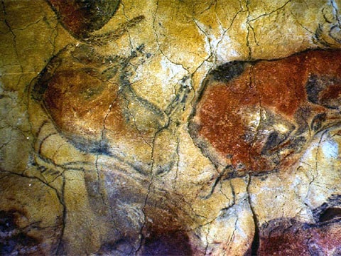 Malba v jeskyni Altamira na území dnešního Španělska, kde probíhaly práce. Podle autorů výzkumu nebyly tyto jeskyně využívány jako obytné prostory - naši předkové je navštěvovali s uměleckými cíli.